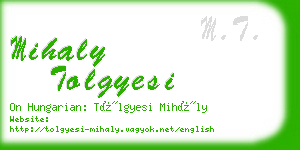 mihaly tolgyesi business card